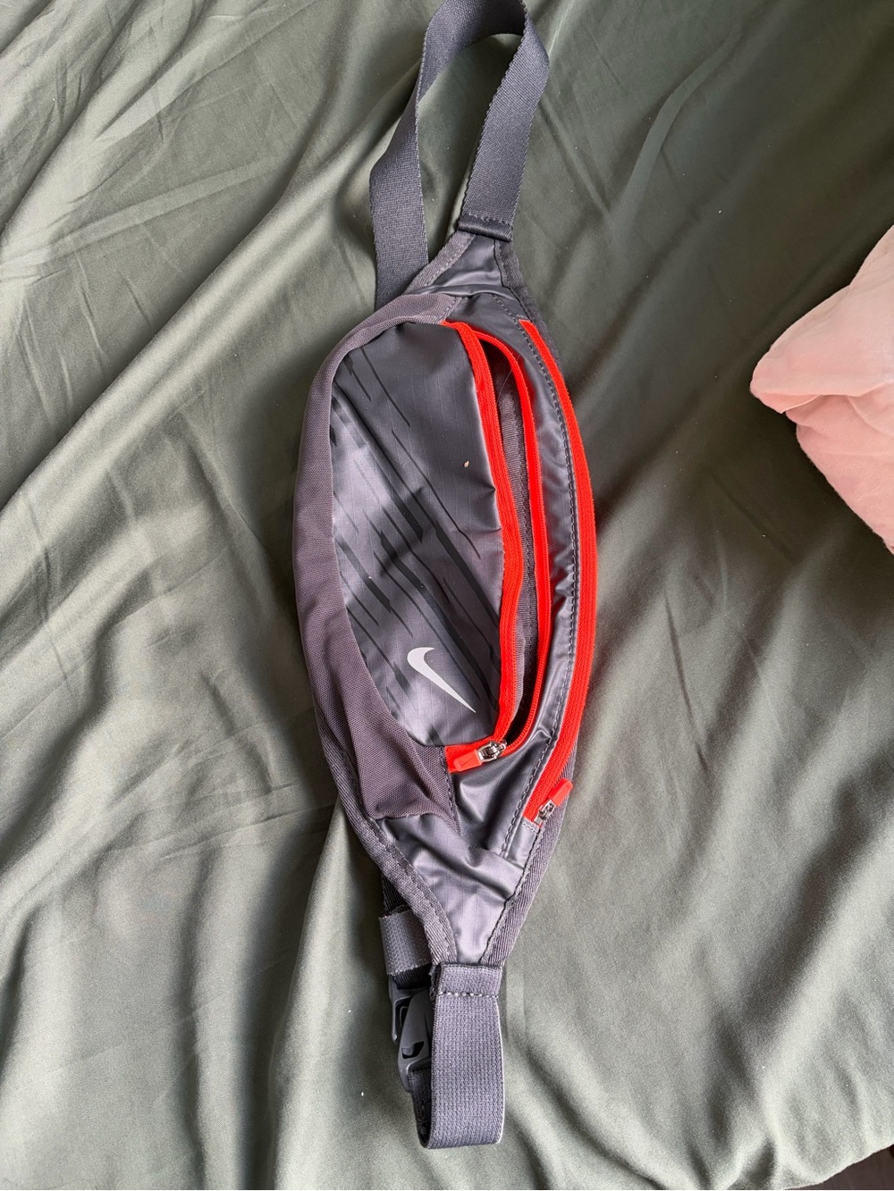 Nike Black Sling Bag with Red Accents